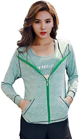 LITTLEPIG Breathable Yoga Jacket for Women Athletic Jacket Hoodie Activewear Workout Sweatshirt Full Zip Long Sleeve Jackets