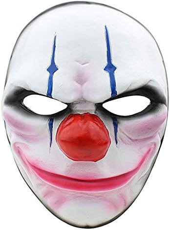 CCOWAY Halloween, Payday 2 Theme Game Horror Cosplay Party Mask For Fencing, Wargame, Costume Play and more(Chains)