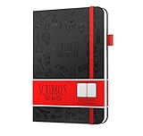 Scribbles That Matter - Dotted Journal Notebook Diary A5 - Elastic Band - Beautiful Designer Cover - Premium Thick Paper (Black)