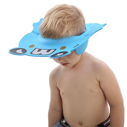 Ioffersuper 1 Pcs Cartoon Wash Hair Shield Protector Baby Kids Safe Bathing Shower Cap Shampoo Hat Pink - Thumbnail 6