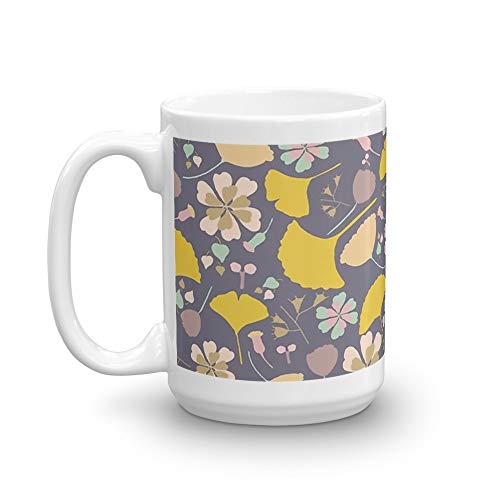 Gingko Love 15 Oz White Ceramic