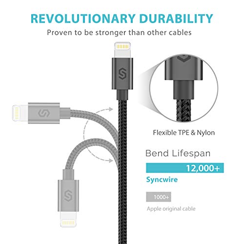 image for Syncwire iPhone Charger Lightning Cable, Nylon-Braided [Apple MFI Cert