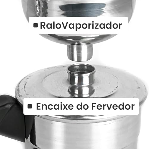 Cuscuzeiro Individual Prático Nordestino Duas Medidas Tetinha Peitinho de Moça 2 em 1 Alumínio Resistente Inmetro (Polido)
