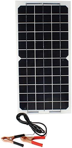 10W Flexible Solar Panel 12V Auto Car Motor Charger with Alligator clips Portable Backup power