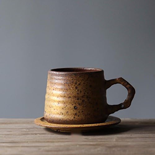 QPSSP Coffee Cup, Pure Hand, Rough Pottery, Coffee Cup, Dish Set, Ceramic Artist'S Hand, Japanese Style Art Brief, Hand Made Coffee Cup,B