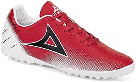 PIRMA Gladiador Control Soccer Shoes Indoor TURF WHITE/RED (Red/White, 9.5)