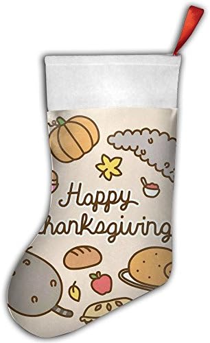 DIGAH OUN Pusheen Thanksgiving 3D Print Christmas Hanging Stocking
