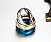 MEALGUET 6MM High Polished Traditional Plated Plain Stainless Steel Promise Wedding Bands Ring Size US4-14, Gold/Silver/Blue