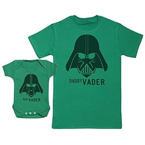 Baby Vader & Daddy Vader – Maak een set – Gecoördineerde cadeauset voor vader en baby – Heren-T-shirt en babyrompertje…