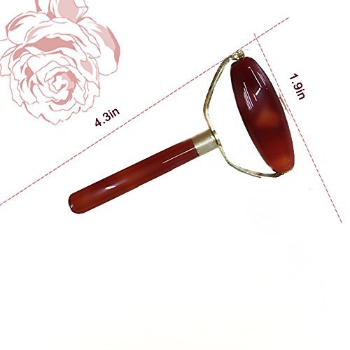 Zinnor Women Jade Facial Roller Massager Body Head Neck Natural Beauty Tool Slimming Massager