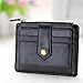 Color Scissor Women's Wallet Slim Credit Card Case with ID Window and Zipper Card Holder Purse Black