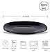 DANMERS MEKY Dinnerware 6-Piece Kitchen Dinner Plates Set, Black, 11” Steak Pasta Dinner Plates Crack Resistant Gift Pack