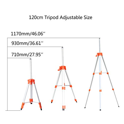 ULKEME 1.5M/1.2M Universal Adjustable Aluminum Alloy Tripod Stand For Laser Air Level - Thumbnail 7
