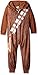 STAR WARS Boys' Chewbacca Hooded Blanket Sleeper,Brown,8