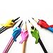 Coolzu(TM) Pencil Writing Classroom Tools Grips for Kids and Adults Comfortable Ergonomic Handwriting 2 Type Assorted Colors Pack 8 Count (Grips 8-ct)