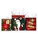 Set of Christmas Gift Bags and Tissue Paper (12 Bags + Tissue, Traditional Holiday)