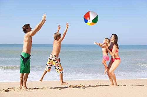 image for Beachgoer 20-Inch Bulk Pack of 12 Inflatable Rainbow Color Beach Balls