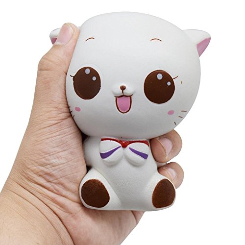 TianJi Cat Princess Squishies Slow Rising Cat Kawaii Squishy Cream Jumbo Animals Reaction Ball Squeeze Kid Toy Charm Gift for Relief Stress