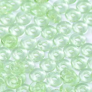 Czech O-Beads 3.8 x 1 mm Peridot Green 8.1g