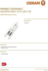 Osram 2X Halopin 25W G9 Halogen Capsule Bulb 230 240V Oven view 12