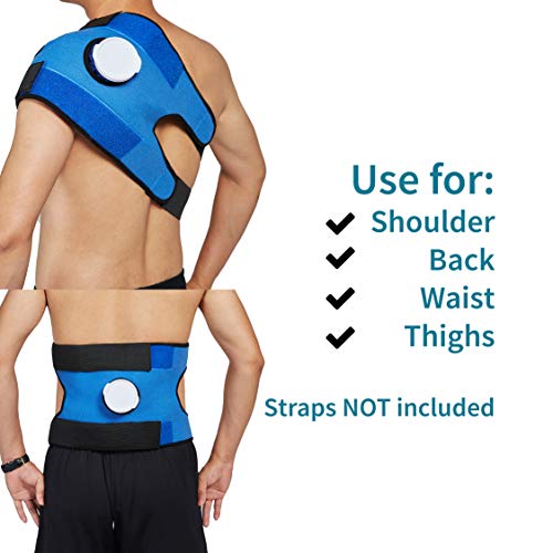 3 Reusable No Leak Hot & Cold Pack/Ice Bag/Ice Pack Cold Compress | Hot & Cold Therapy for Injuries First Aid | Re-useable and Waterproof with Spill-Proof caps | Durable & Anti-Leaking - 9" Inch