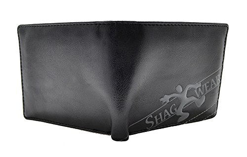 Shagwear Men’s Vegan Leather Wallet – Flying Owl Design, 9 Card Slots, Zipper Coin Pocket, Black - View #4