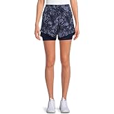 Avia Activewear Women's Running Shorts with Bike Liner (as1, Alpha, s, Regular, Regular, Tropical Fade)