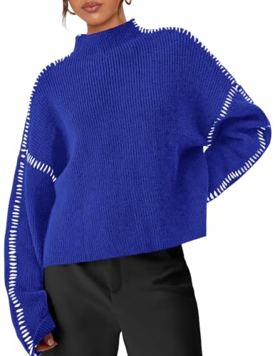 PRETTYGARDEN Womens Chunky Knit Oversized Pullover