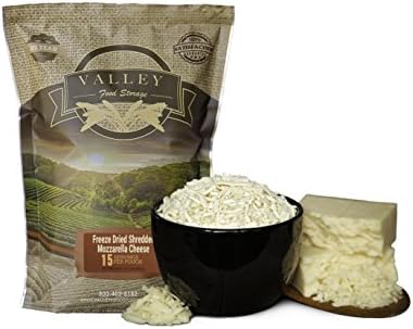 Freeze Dried Mozzarella Cheese - Healthy, Pure Dairy - Perfect For Camping, Cooking, Emergency Preparedness, And Snacking - By Valley Food Storage (3.5 Cups)