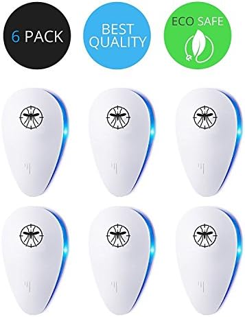 Ultrasonic Pest Repeller - Pest Control - Pest Repeller - Electronic Pest Repeller Plug In - Bug Repellent - Repel Insect Rat Roach Mice Ant Spider Mosquito [6 PACKS]