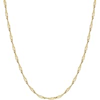 Picture of 925 Sterling Silver Singapore Chain Lobster Clasp Paperclip Necklace for Women Sparkling Chain 2mm2.5mm3mm4mm5mm Gifts for Her