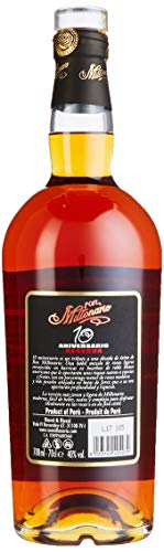 Ron Millonario | 10 Reserva Aniversario| 10 Jahre gereift | Noten von Südfrüchten, Eichenholz & Rauch| Exquisiter Column Still Premium Rum | Hergestellt aus peruanischem Zuckerrohr |700ml | 40% vol. – Bild 2