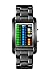 FunkyTop Men's Stainless Steel Binary Matrix LED Digital Waterproof Watch Creative Army Military Black Plated Wrist Watches