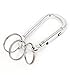 Uxcell a15050800ux0263 Aluminum Carabineer D-Ring Hook 3 Attached Split Rings Clip Holder Silver Tone
