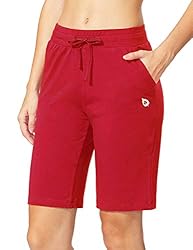 baleaf Women's 10" Bermuda Shorts Long Cotton