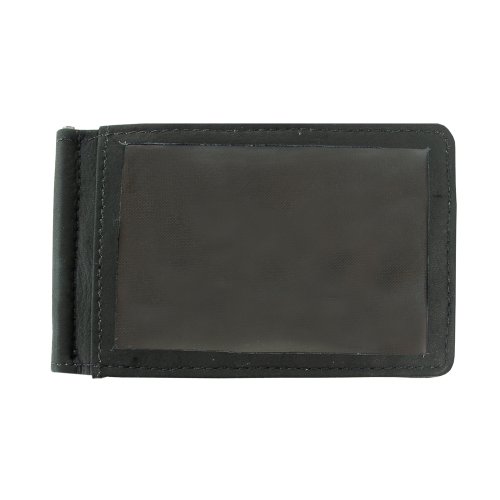 Piel Leather Bi-Fold Money Clip With Id Window, Black, One Size