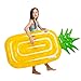 58” Inflatable Pineapple Pool Float, Fun Beach Floaties, Swim Party Toys, Inflatable Island, Summer Pool Raft Lounge for Kids