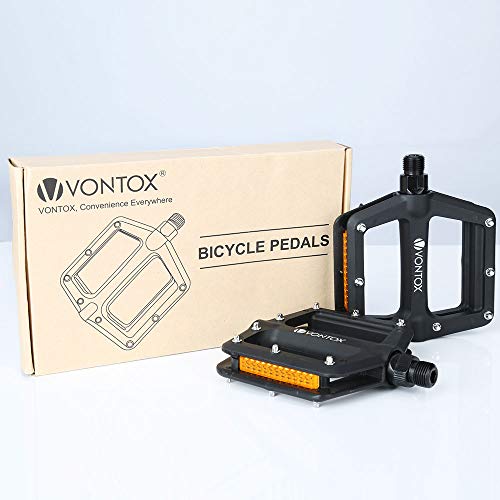 V VONTOX Bike Pedal, Lightweight Non-Slip Bike Pedals, Nylon Fiber Bicycle Platform Pedals for BMX MTB，9/16-Inch Cr-Mo Steel Spindle[1Pair] - Thumbnail 6