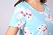 VENTELAN Women Sleepwear Cute Rabbit Pajama Sets Soft Short Sleeve Loungewear, Blue, X-Small(US 0-2)