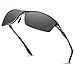 SOXICK Men's Polarized Sunglasses UV400 Retro Unbreakable Metal Driving Sunglasses (Black 3)