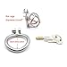 Happygo Ergonomic Design Male Chastity Device, Stealth Convenient Virginity Lock, Hypoallergenic Stainless Steel Cock Cage, Penis Ring Chastity Belt Adult Game Sex Toy (1.77 inch/ 4.5cm)