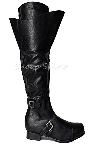 Assassin's Creed Final Fantasy Halloween Steampunk Western Medieval Cosplay Tall Men's Boots - Image 2