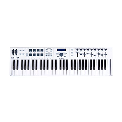 Arturia Keylab 61 Essentials、USB MIDIキーボード61キーボード、ホワイト/ブラック商品画像