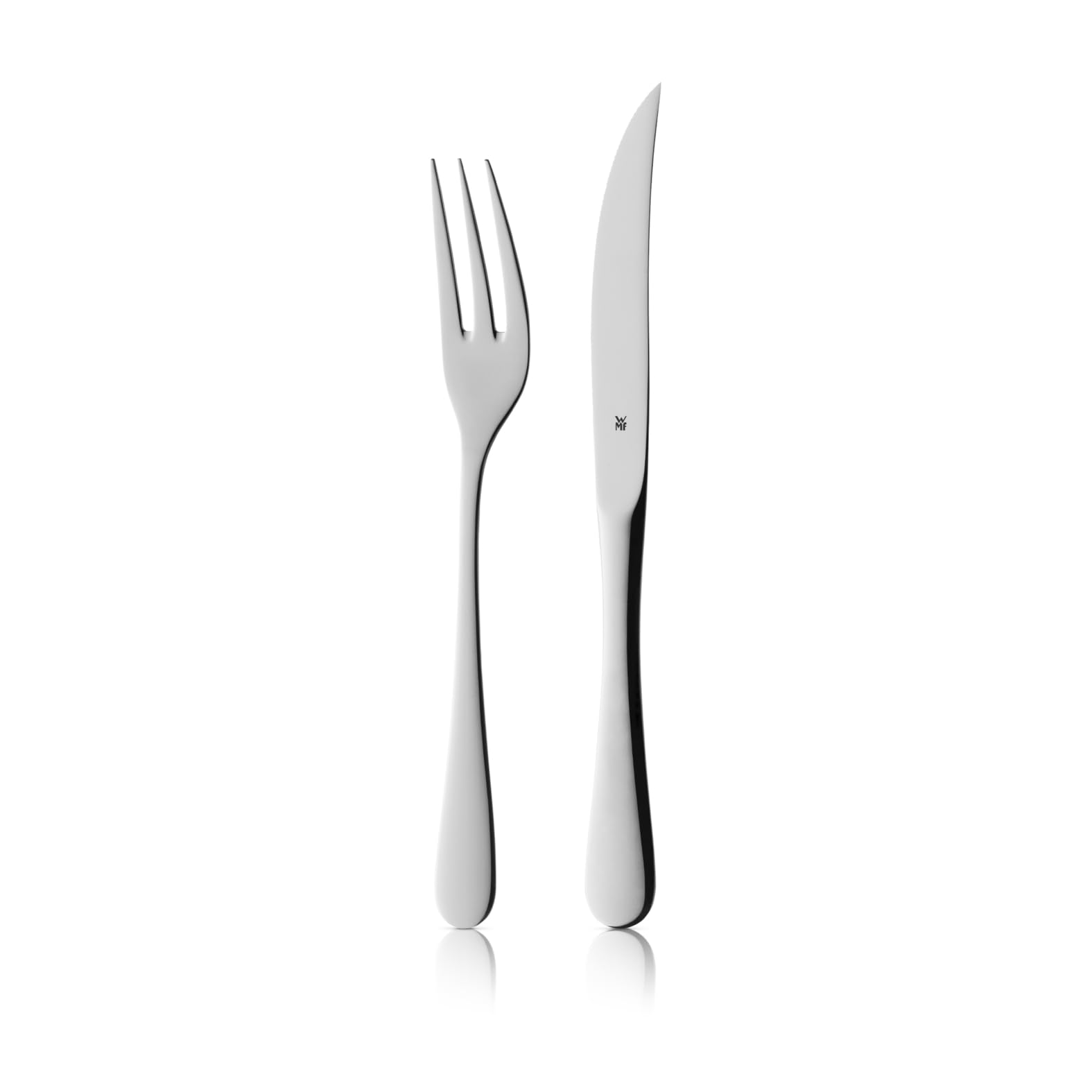 WMF Steakbesteck 12-teilig, Steakbesteck Set für 6 Personen, Steakmesser Set, Steakgabel, Cromargan Edelstahl poliert, Grillbesteck in Holzkiste 2