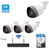iCare 960PWifi NVR kit: H.264 4ch 1080P Wifi NVR With 1T HDD Pre-installed + 4 x 1.3MP 960P Wifi IP Camera, Smart link technology Plug and Play
