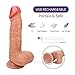 Realistic 360° Whirling Vibration Dildo, Adorime Ultra-Soft Flexible Vibrating Dildo with Wireless Remote, Adult Sex Vibrator Toys with Suction Cup for Women 7 Inch 