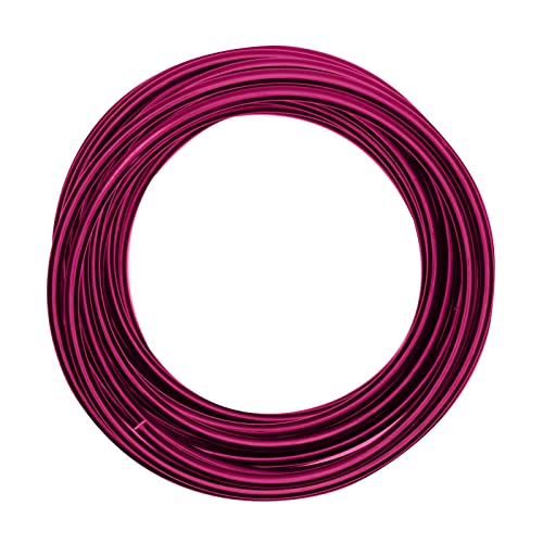 Vaessen Creative Aluminium Craft Wire 32.8 ft (10 m) x 0.2 (5 mm) Strong Pink - Flexible Metallic Wire for Crafting, Flower Arranging, Jewellery Making and Modelling