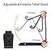 YOSHINE Cell Phone Stand, Upgraded Phone Stand for Desk, Adjustable Tablet Stand, Foldable Portable Aluminum Phone Holder, Cradle, Dock for All iPhone Smartphones and iPad Tablets(4-13in) - Black