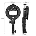 UTEBIT Bracket for Speedlight 5 Flashes Speedlight Mount Bowens S Type Flash Bracket Multi Holder Angle Adjustable Umbrella Mount for Softbox Snoot Beauty Dish Reflector
