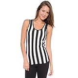 In Your Face Apparel Women's Tank Top Referee Sports Bar Uniform Shirt